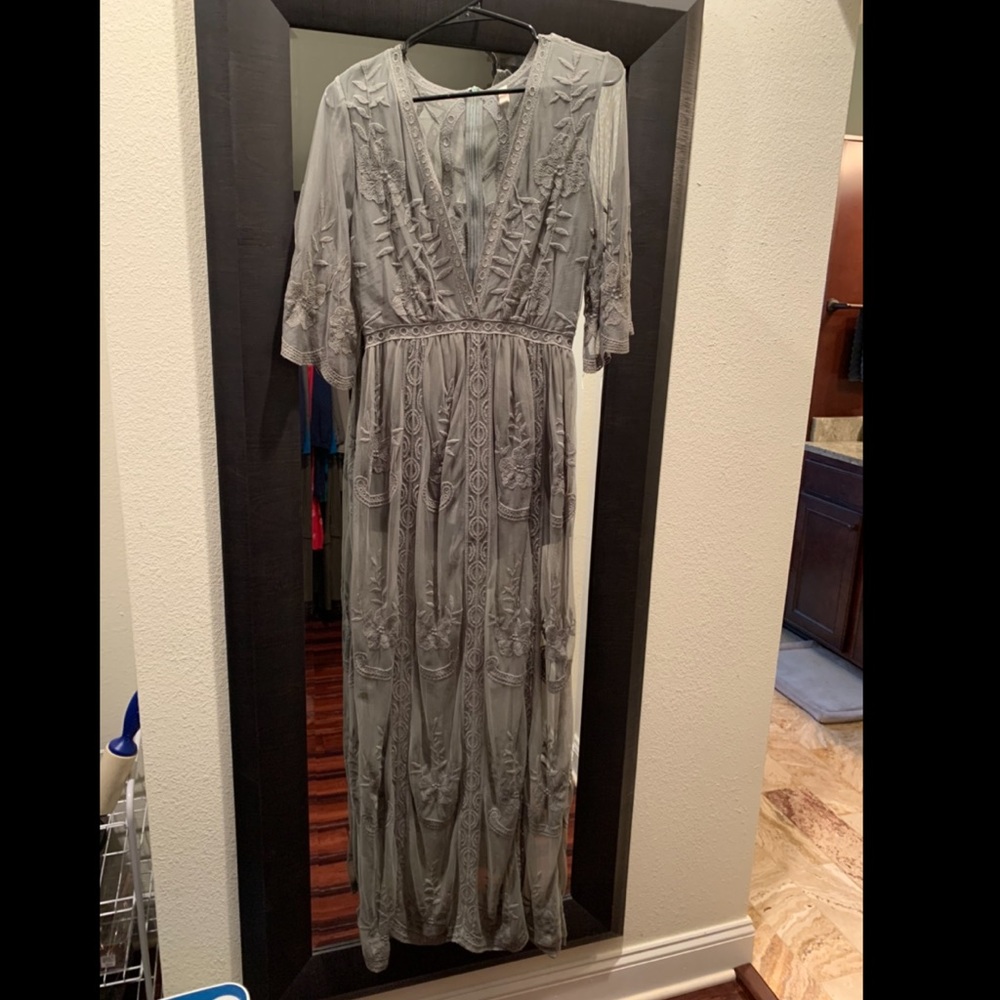 Emb Mesh Romper - Picture 2 of 6